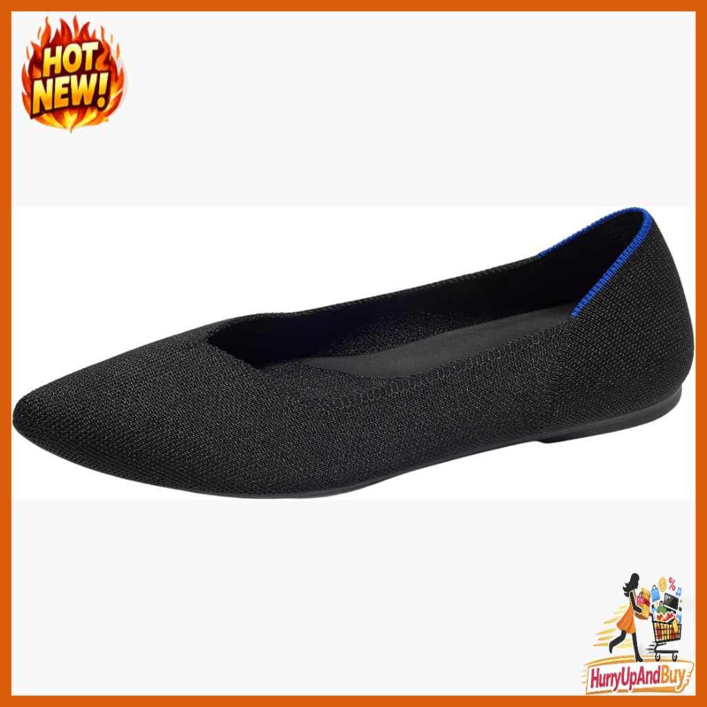 Pointed-Toe Slip-On Flats Sustainable Washable Chic Minimal Everyday Shoes